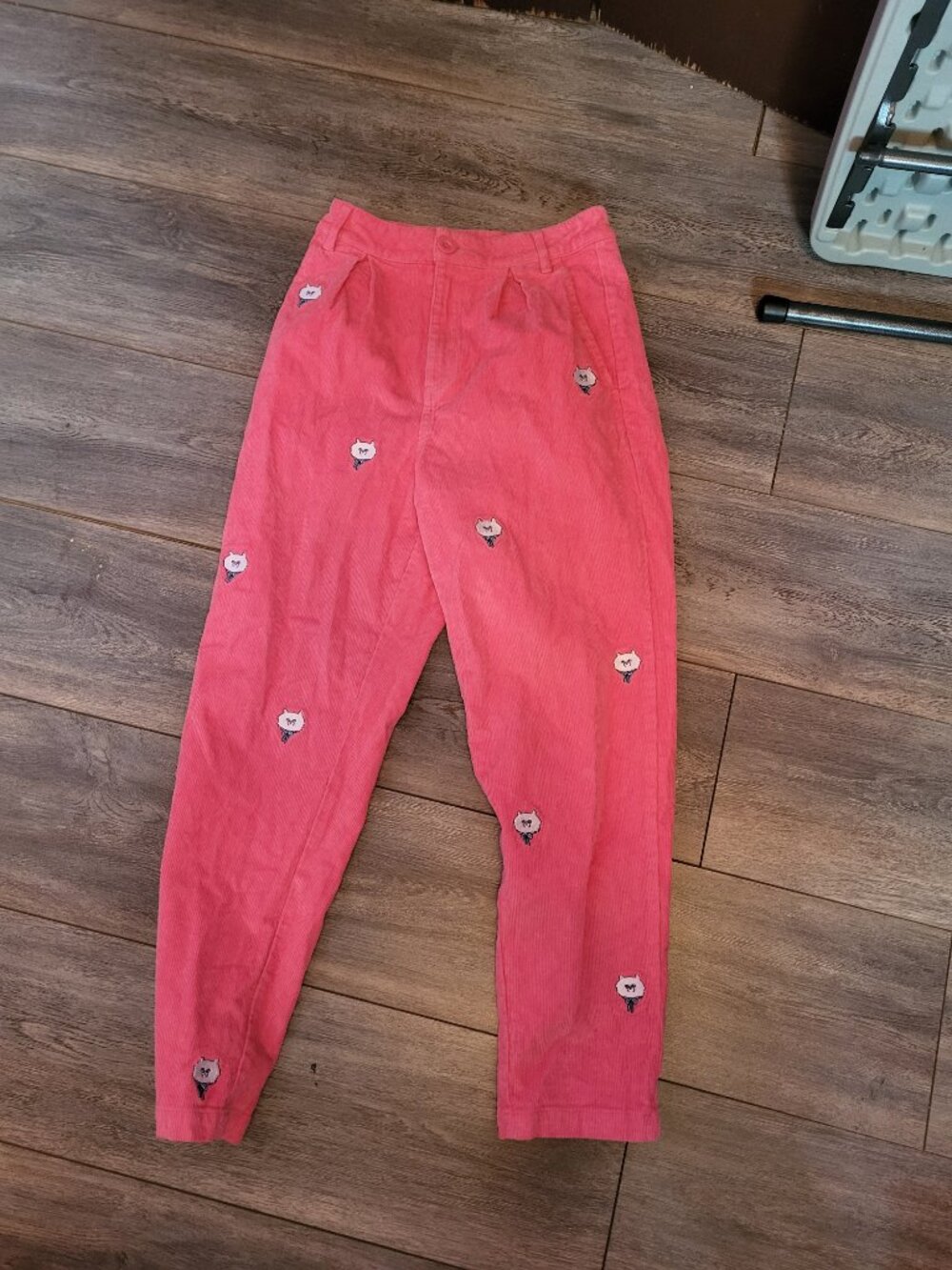 Lazy Oaf corduroy cat embroidered trousers - Picture 5 of 6
